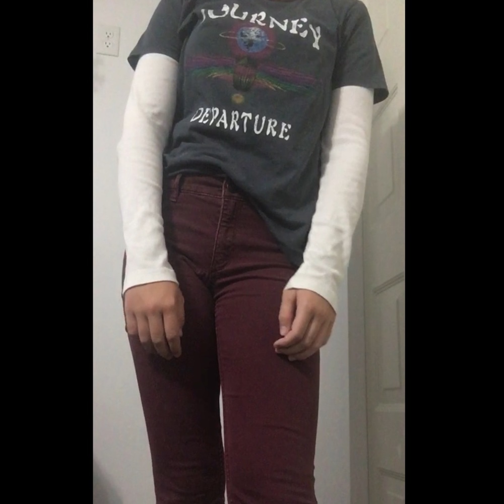 🥀burgundy A&F jeans🥀